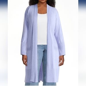Woman's Plus Size Duster Cardigan Iris Blue    Various Sizes    NWT
